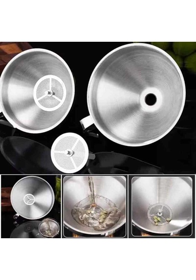 Epinox Süzgeçli Huni Paslanmaz Çelik 13 Cm