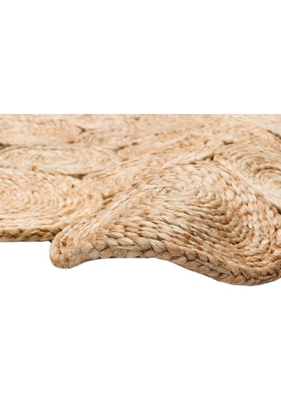 Eko Halı Solo Ca-111 Natural Xw Yuvarlak veya Oval El Dokuma Naturel Jüt Hasır Halı - 150X150