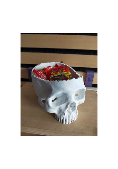 Halloween Kafatası Şekerlik / Meyve Kasesi