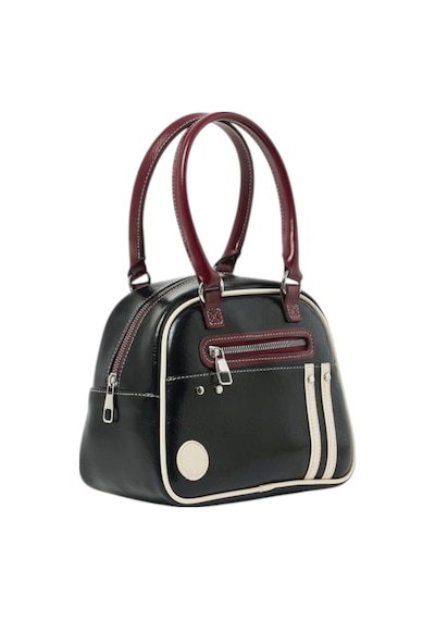 Glemix Lony Siyah Retro Spor Bowling Kadın Omuz Çantası Siyah
