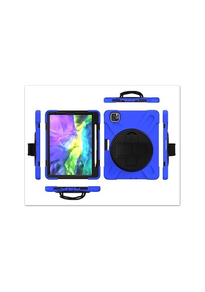 Apple Uyumlu iPad Pro11 (2021-2020-2018) Kılıf Shockproof 3 Katmanlı Standlı