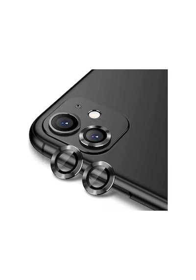 Noktaks  Apple Uyumlu  iPhone 12 Mini  Kamera Lens Koruyucu Safir Parmak İzi Bırakmayan Anti-reflective Cl-12 - Siyah