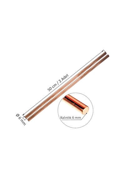 6 Mm Bakır Çubuk Topraklama Çubuğu Saf 437674724