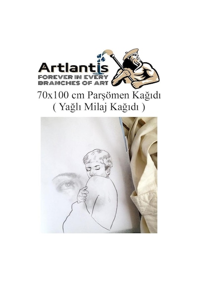 Parşömen Kağıdı Milaj Kağıdı 70x100 Cm 5 Adet Yağlı Çizim Kağıdı Parşumen İnce Kopya Kağıdı