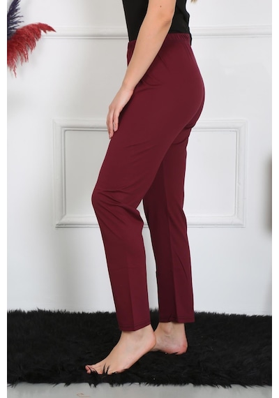 Akbeniz Kadın Pamuk Penye Tek Alt Pijama Bordo 27513-bordo Bordo