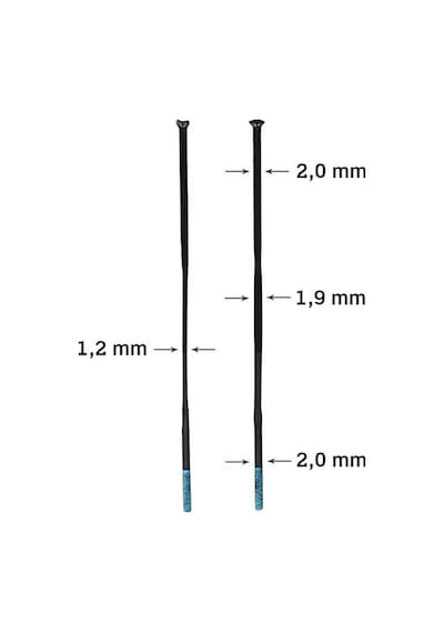 Shimano Ultegra Wh-r8170-c50 Jant Seti İçin Jant Teli 272mm Siyah