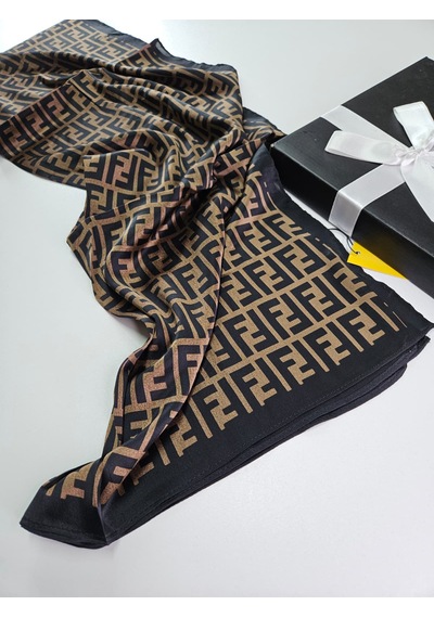 Miorel Scarfs F Desen İthal Vual İpek Şal Aksesuar Fular Silk Scarfs Shawl Hijab Vizon