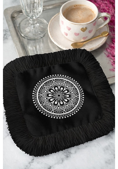 Mandala Motifli Lüks Saçaklı Bohem Sunum Peçetesi - Siyah Beyaz Bohem Sofra Bardak Altlığı Mendil Doğumu Gök Mavisi Mandala Motifli Lüks Saçaklı Bohem Sunum Peçetesi - Siyah Beyaz Bohem Sofra Bardak Altlığı Mendil Doğumu Gök Mavisi
