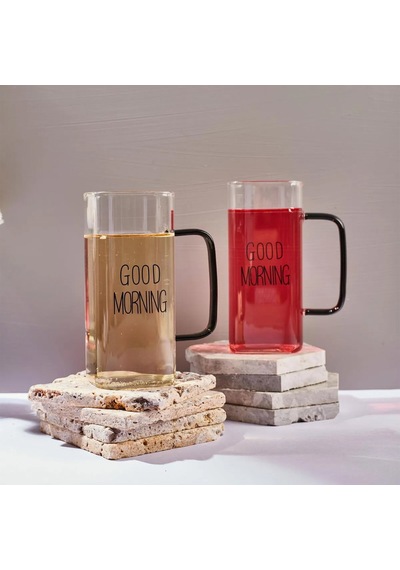 Perottii 15867 Cortes Morning 2'li Kupa - Şeffaf - 400 Ml Renkli