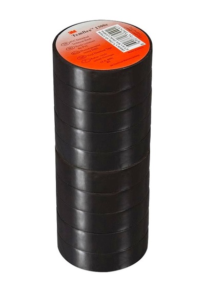 3M Elektrik Bantı Temflex Izole Bant 10 Adet Siyah