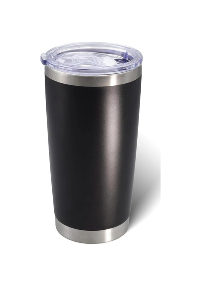 Çift Katmanlı Paslanmaz Çelik Pipet Girişli 600ml Sıcak Soğuk Tutan Bardak Termos Mug - Fc1142 Siyah Genel