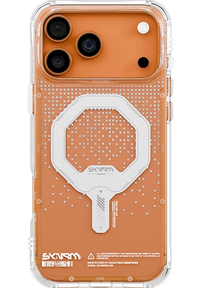 Apple Uyumlu iPhone 17 Pro Max Kılıf Skinarma M-safe Özellikli Iml Baskılı Holografik Myst Kapak Şeffaf Şeffaf