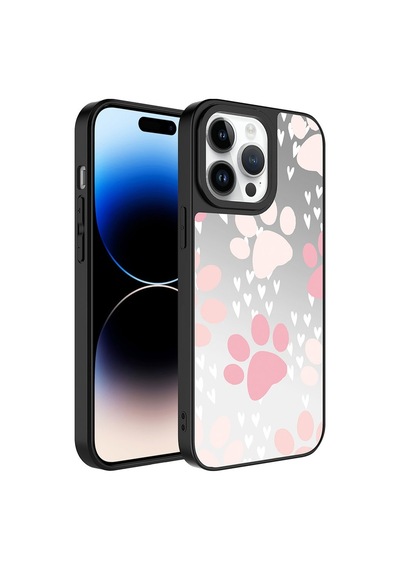 Apple Uyumlu iPhone 14 Pro Max Kılıf Aynalı Desenli Kamera Korumalı Parlak Zore Mirror Kapak