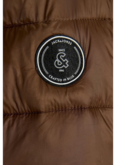 Jack & Jones Jjekıngsley Erkek Hafif Şişme Mont Dik Yaka Günlük Rahat Kahverengi