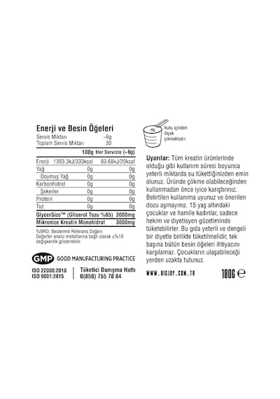 Hydro Pump Gliserol + Kreatin 180 G 30 Servis Aromasız