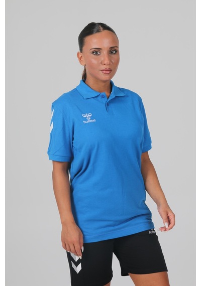 Hummel Armin Pamuklu Polo Yaka Tişört Saks Mavi
