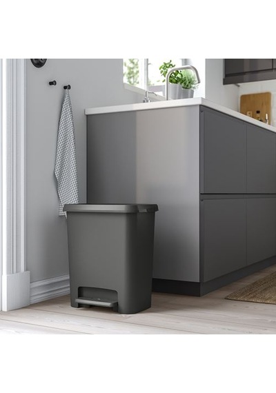 Ikea Knöckla Çöp Kutusu, Koyu Gri, 25 Lt