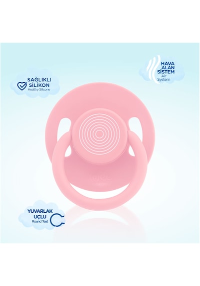 Wee Baby Cool Yuvarlak Uçlu Emzik No:3 Pembe 18+ Ay
