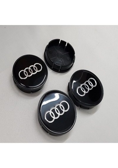 Jant Göbeği Audi 4Lü Set Siyah Ebat 58 Dış 55 İç