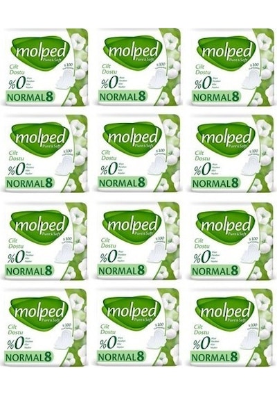 Molped Pure & Soft Hijyenik Ped Normal 8'li x 12