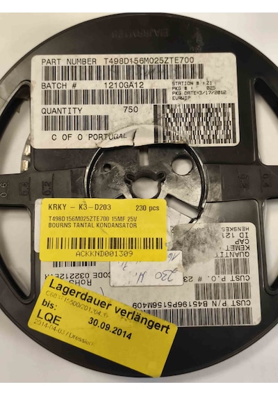 T498d156m025zte700 15mf 25v Tantal Kondansatör 50 Adet