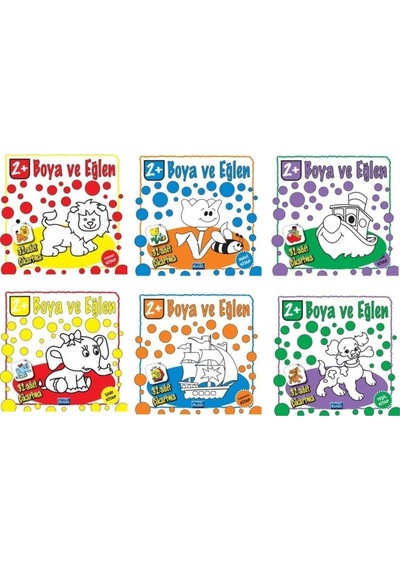 Boya Ve Eğlen +2 Yaş Çıkartmalı 6 Kitap
