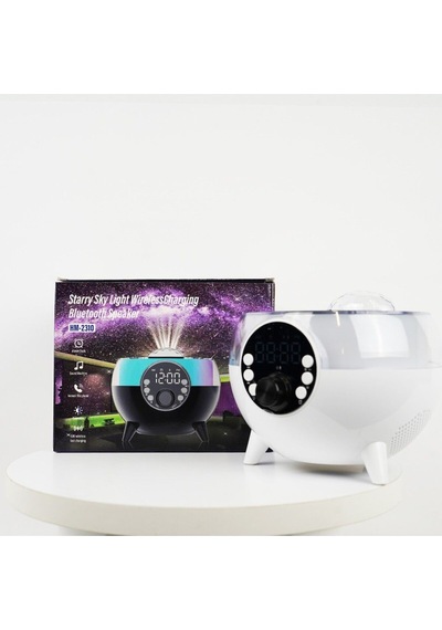 Se-2407 Siyah Rgb Işıklı Çalar Saatli Bluetooth Hoparlörlü Şarj Standı