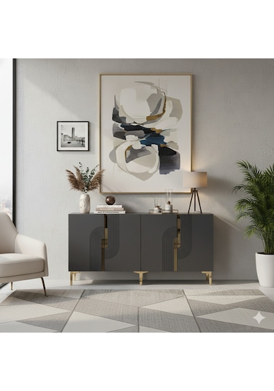 Ka1804ag Meyra180 Konsol, Kahve Köşesi, Tv Sehpası Antrasit-gold 180cm Antrasit-gold Ka1804ag Meyra180 Konsol, Kahve Köşesi, Tv Sehpası Antrasit-gold 180cm Antrasit-gold