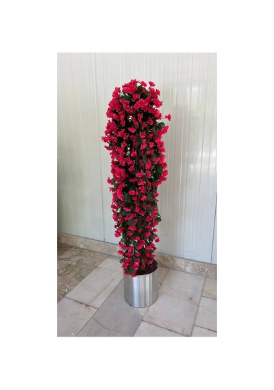 140 Cm Yapay Metal Saksı 30x30 Dekoratif Ağaç Çok Renkli