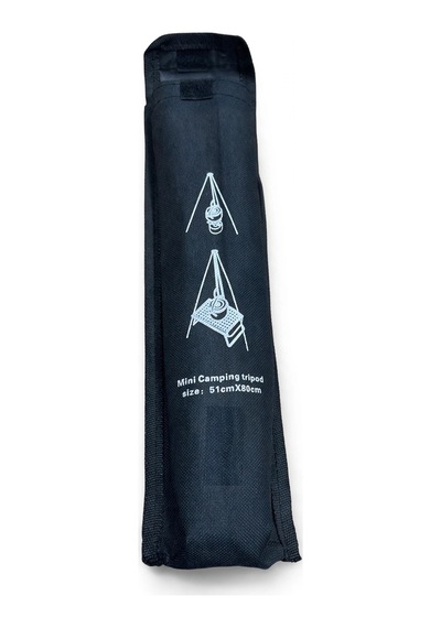 Mini Kamp Tripod 51x80 Zincirli 1 Adet Çantalı Gri