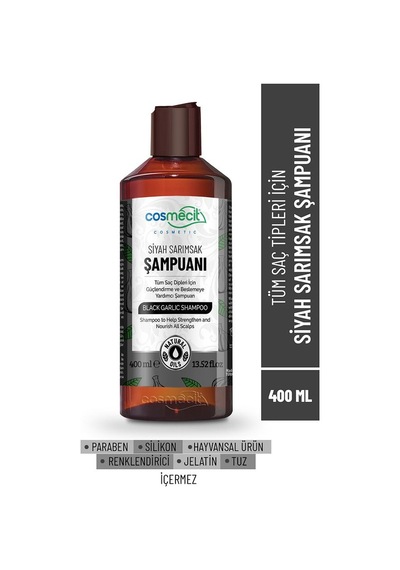 Güçlendirmeye Ve Beslemeye Yardımcı Siyah Sarımsak Şampuanı 400ml