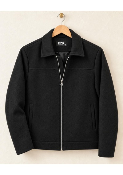 Classics Men Claassics Men Erkek Oversize Kısa Kaşe Kaban Ceket - 7794 Siyah