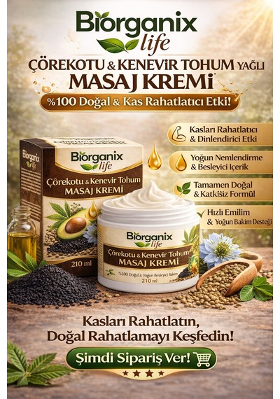 Life Çörekotu & Masaj Kremi 210 Ml Yoğun Rahatlatıcı