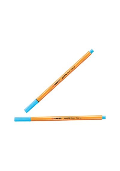 Stabilo Keçe Uçlu İnce Kalem 88 Point 0.4 Mm Fosforlu Mavi 88/031 Çok Renkli