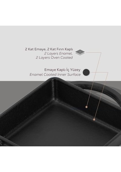 Döküm Mini 12x12, Tava 001 Siyah