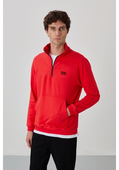 Tommy Life Herbert Fiesta - Siyah Dik Yaka Eşofman Takım - 85233 Kırmızı - Siyah