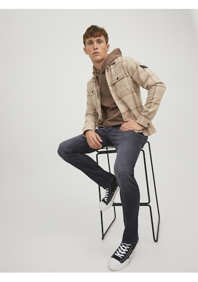 Jack & Jones Erkek Glenn Icon 842 Slim Fit Jean Black Denim