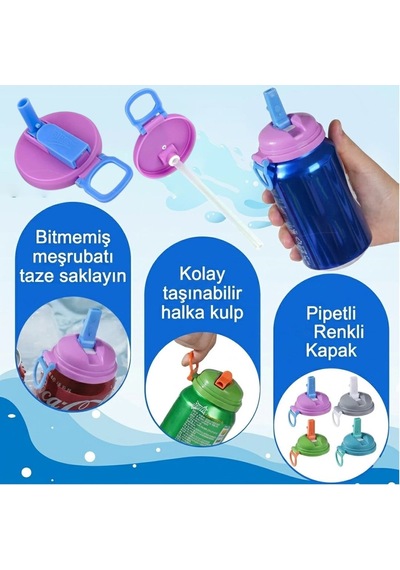 Sunup Sn-29911 Kutulu İçecekler İçin Pipetli İçecek Kapağı