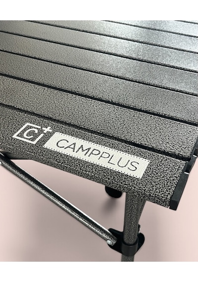 Campplus Yayla Ekstra Büyük Boy Katlanabilir Kamp Masası Teleskopik Ayaklı 120x55 Cm Gri - Siyah