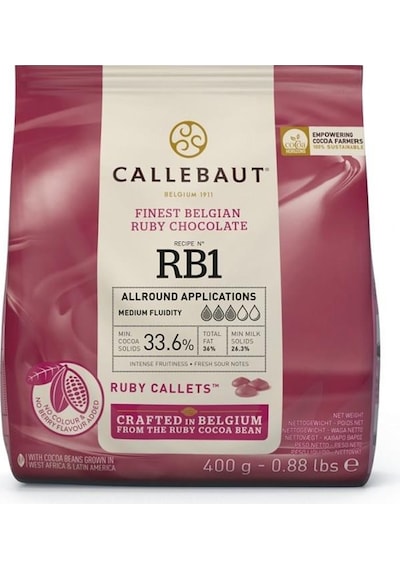 Callebaut Ruby Kuvertür Damla Çikolata 400 gr