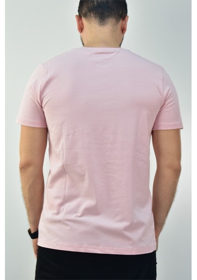 Escetic Erkek Pudra Slim Fit T-Shirt-3294 Pudra