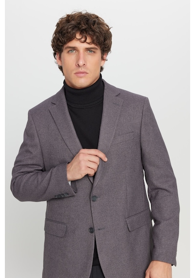 AC&Co / Altınyıldız Classics Erkek Antrasıt Slim Fit Dar Kesim Mono Yaka Kapak Cepli Blazer Ceket Antrasıt