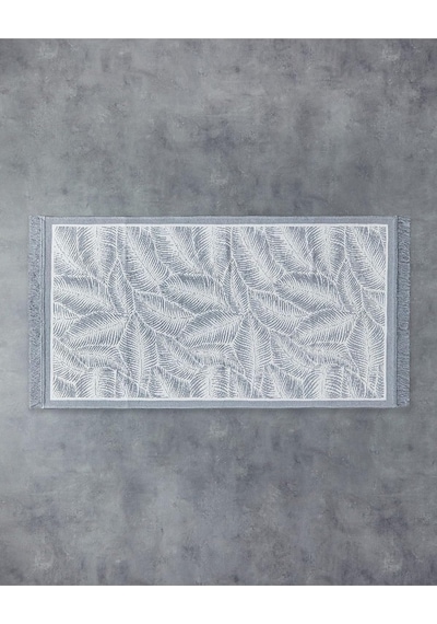 Leaves Dokuma Kilim Gri Genel