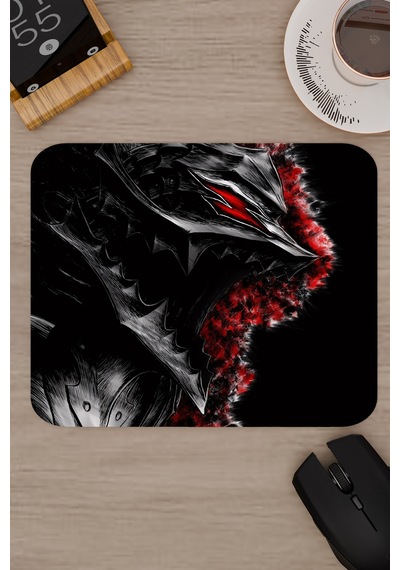 Berserk Kaymaz Dikişli Kauçuk Oyuncu Mousepad V4 - 22x18 Gaming Mouse Pad Fare Altlığı