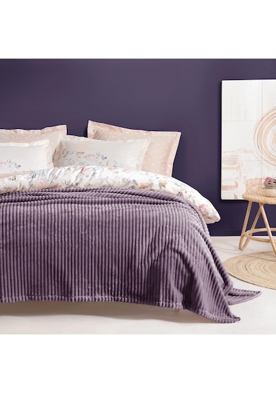 Yataş Bedding Holly Wellsoft Çift Kişilik Battaniye Kül Moru Mor