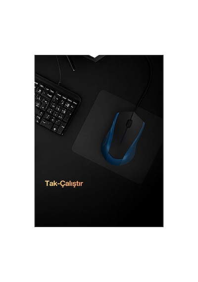 Concord Usb Kablolu 3d Optik Mouse 3 Tuş, Yüksek Dpı Hassasiyetli Bilgisayar Mouse C29mousemavi