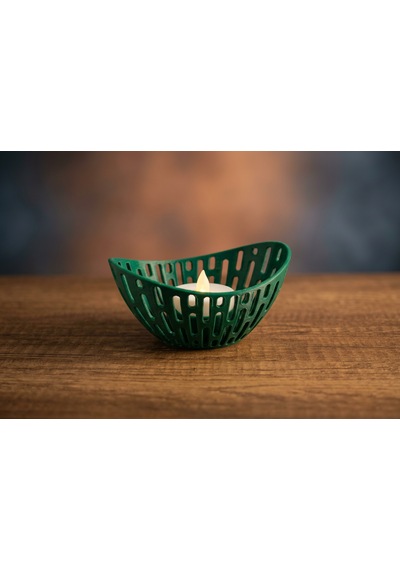 Lumanest Dekoratif Tealight Mumluk Koyu Yeşil