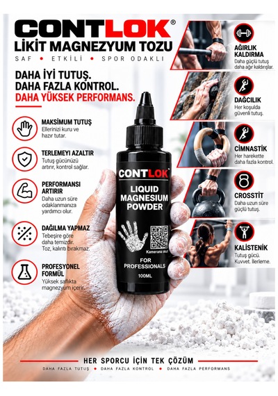 Likit Magnezyum Tozu - Elite Series Liquid Chalk - Calisthenics, Crossfit, Powerlift, Arm Wrestling, Fitness, Pole Sport