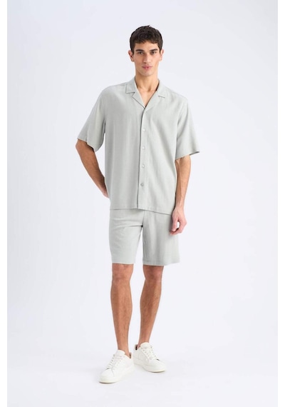 Defacto Relax Fit Yazlık Keten Karışımlı Şort D8835ax25smkh514 Haki