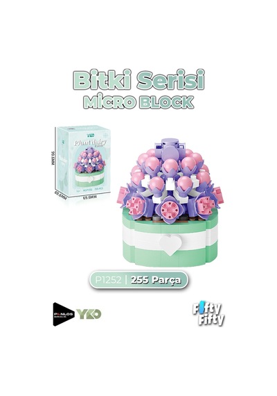 Panlos Micro Block Bitki Serisi 1252 Çiçek Buketi 255 Parça Oyuncak Yapım Seti Ffp-1252